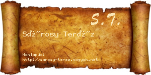Sárosy Teréz névjegykártya